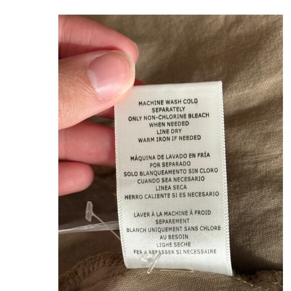Kut from the Kloth pants Rosalie drawstring linen brown size 2X - Picture 6 of 6